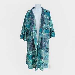 PRINTFRESH Women's S/M Blue Farm Sheep Tree Floral Kimono Robe
* Missing Belt